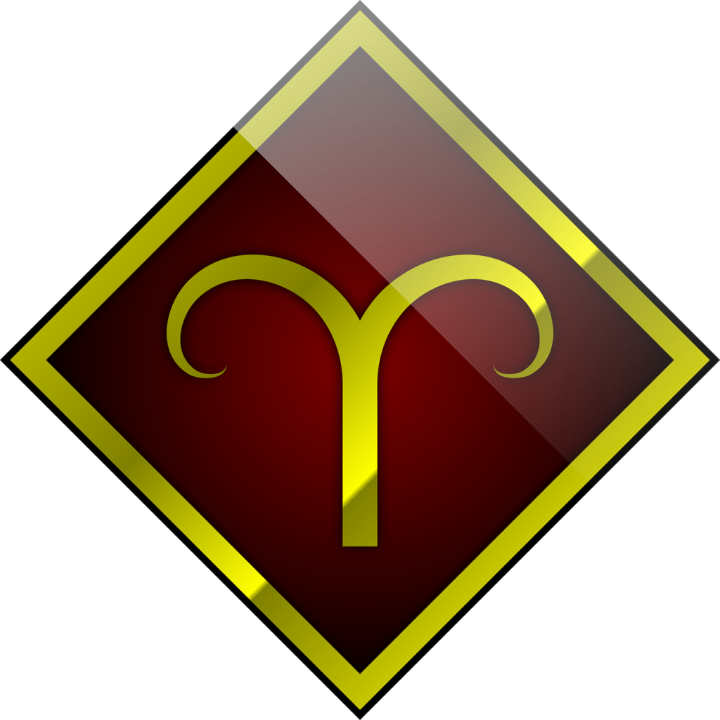 Aries zodiac sign symbol