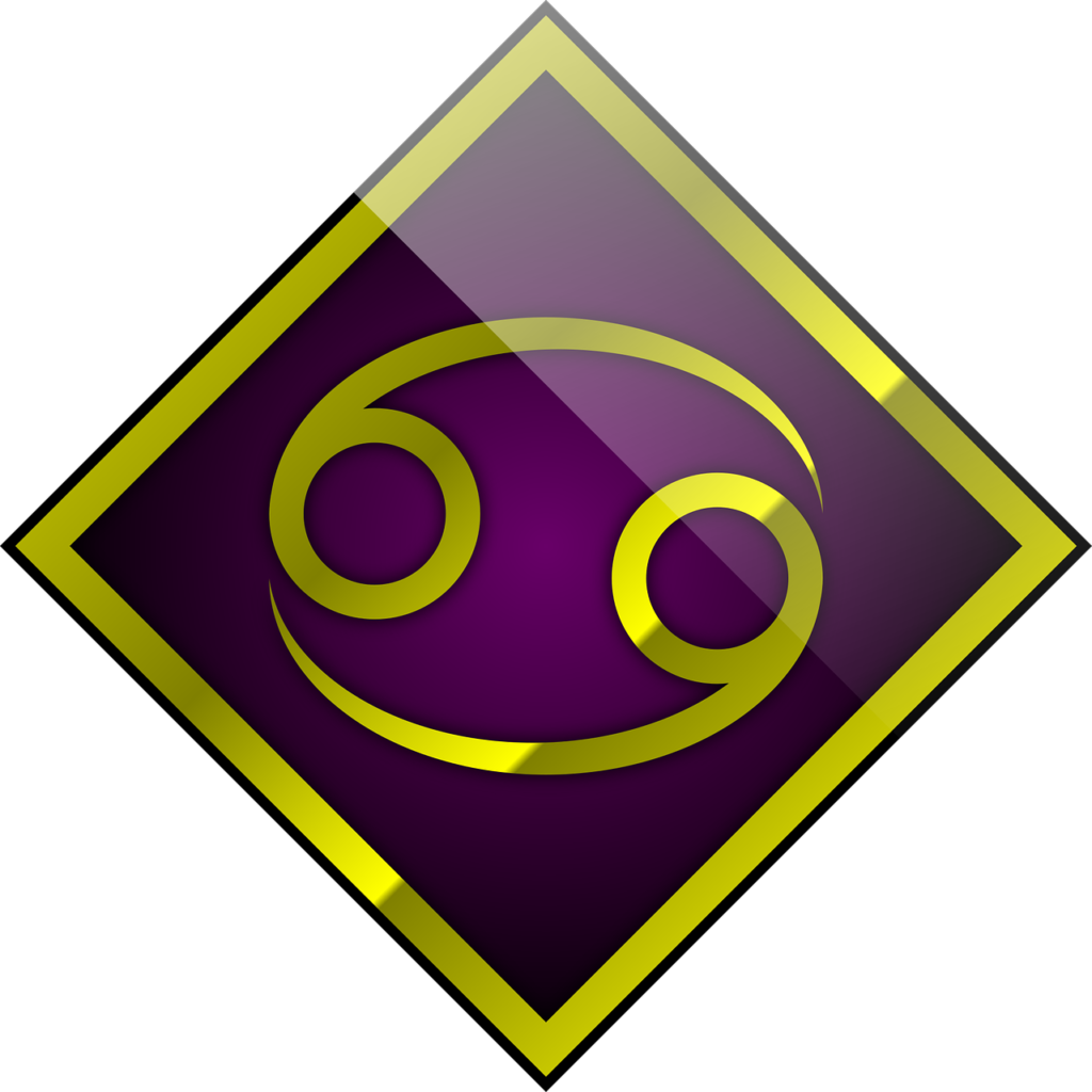 Cancer zodiac sign symbol